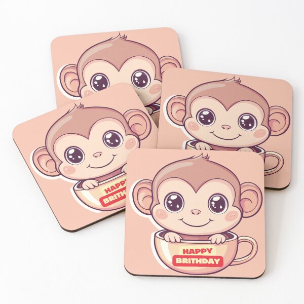 Item preview, Monkey - Happy Birthday  designed and sold by Mini-magaze.