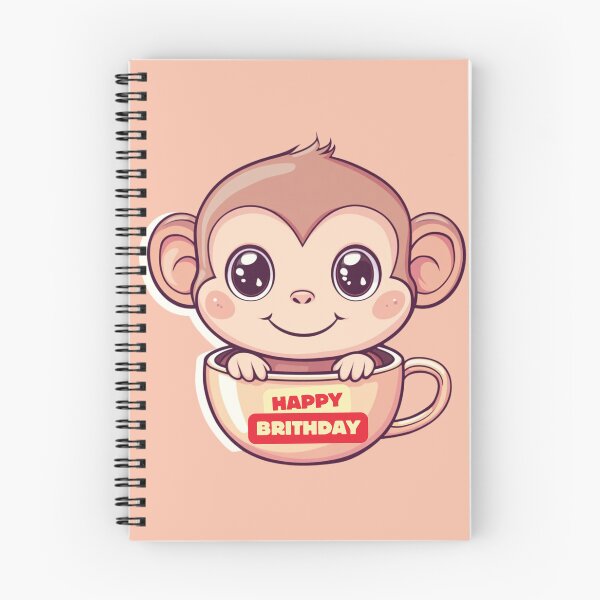 Item preview, Monkey - Happy Birthday designed and sold by Mini-magaze.