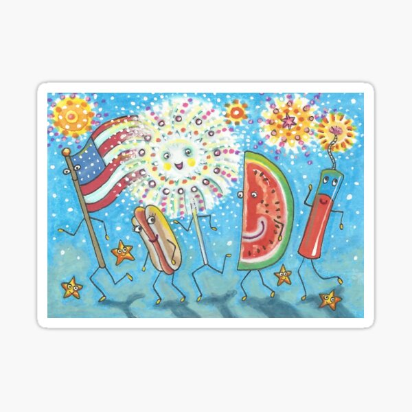 4TH OF JULY GANG, HOLIDAY PARADE Sticker