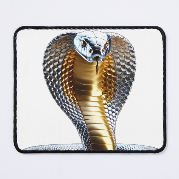 Item preview, King cobra snake gold silver design designed and sold by Dan9010.
