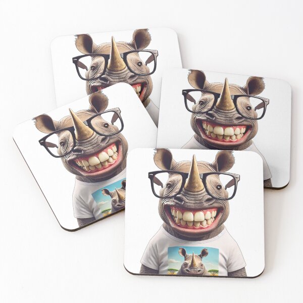Item preview, Rhinoceros, funny, funny, big teeth designed and sold by Dan9010.