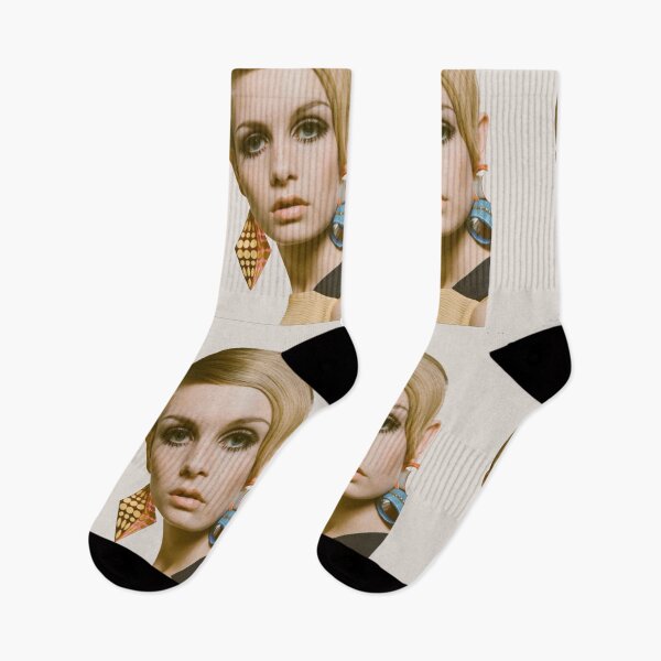 Item preview, vintage reworked TWIGGY sixties fashion mdel retro vibe print designed and sold by mystic lady vintage art and fashion designs.