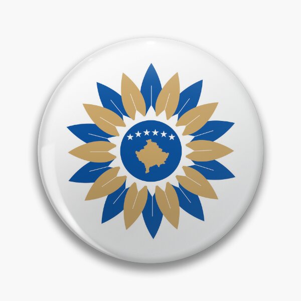 Artikelvorschau, Die Flagge von Kosovo mit Sonnenblume Schönes Luxus-Design entworfen und verkauft von Flowerone.