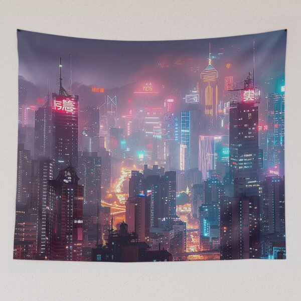 Item preview, Vibrant Cityscape Nightfall A Study of Urban Environment. designed and sold by CheerForGoods.