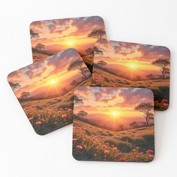 Item preview, Sunset Over Wildflowers designed and sold by NightsageArt.