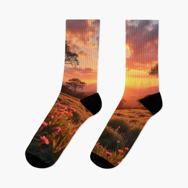 Item preview, Sunset Over Wildflowers designed and sold by NightsageArt.