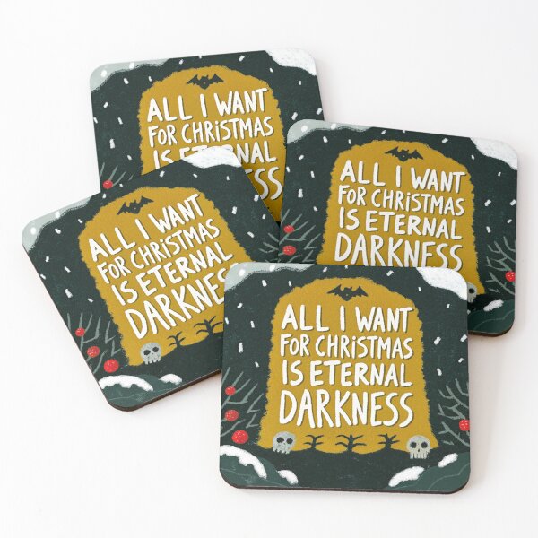 Item preview, All I Want for Christmas is Eternal Darkness - Gothic Holiday Humor designed and sold by TheArtOfRanda.
