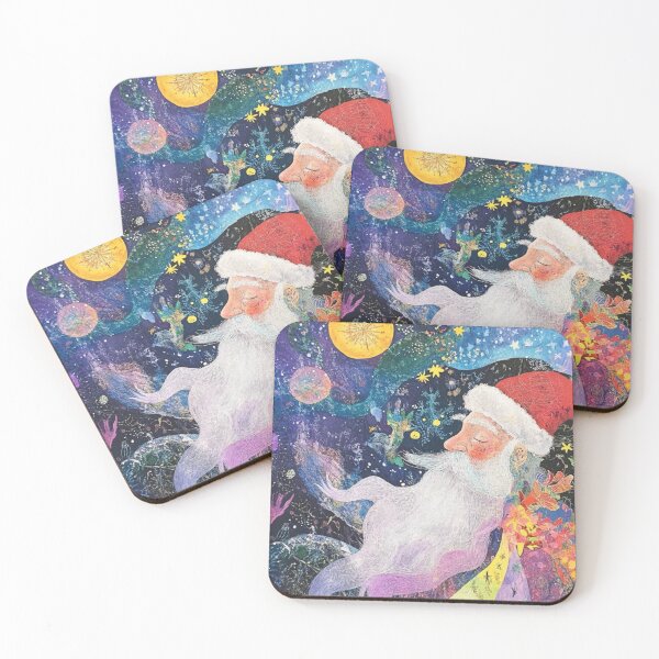 Item preview,  Santa in pastel rainbow shades  designed and sold by EpicFoxArt.
