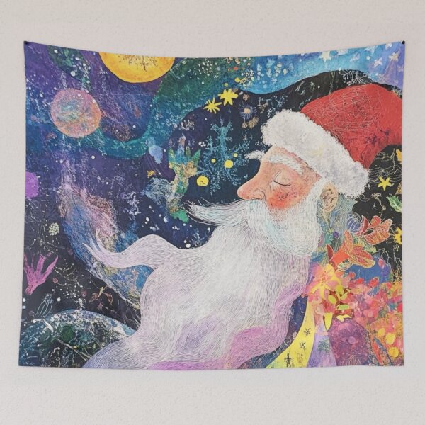 Item preview,  Santa in pastel rainbow shades  designed and sold by EpicFoxArt.