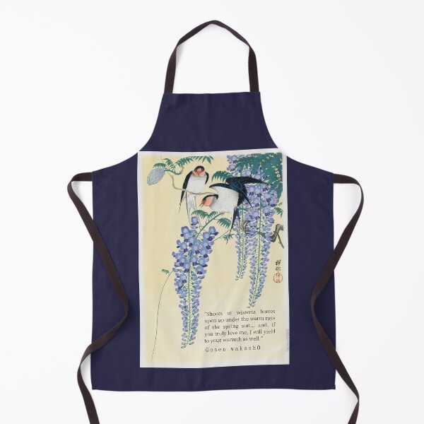 Item preview, Gosen wakashū: “Shoots of wisteria leaves open up under the warm rays of the spring sun... and, if you truly love me, I will yield to your warmth as well.” designed and sold by artbleed.
