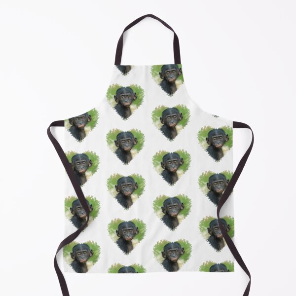 Item preview, Heart-Shaped Design Featuring Bonobo Baby Ape designed and sold by rawshutterbug.