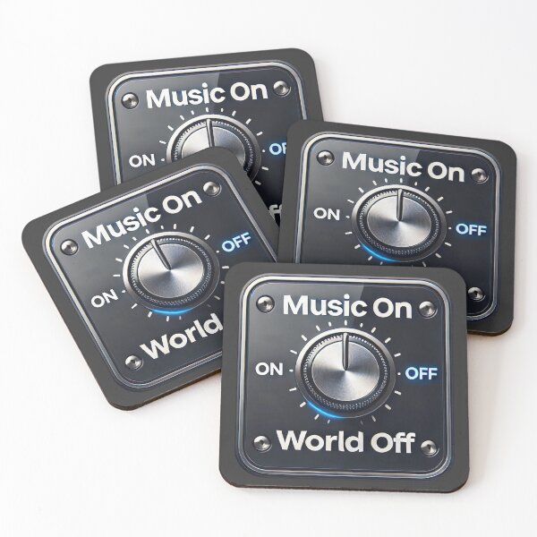 Item preview, Music On, World Off - Minimalist Design designed and sold by Aredbox.
