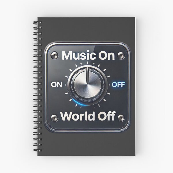 Item preview, Music On, World Off - Minimalist Design designed and sold by Aredbox.
