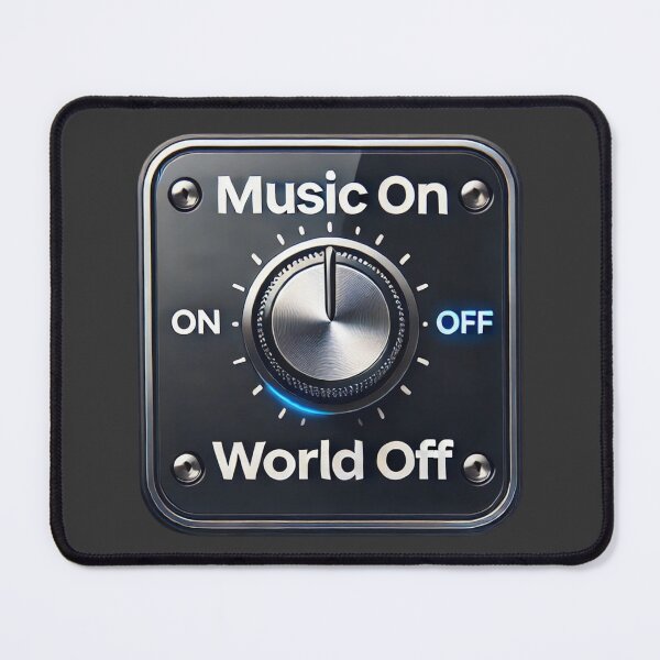 Item preview, Music On, World Off - Minimalist Design designed and sold by Aredbox.
