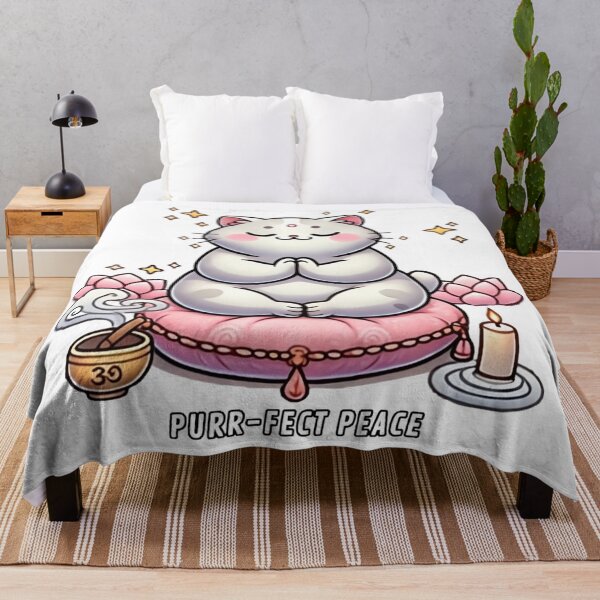 Item preview, Kawaii Cat Meditation - Purr-fect Peace designed and sold by Guesso.