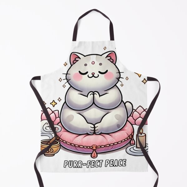 Item preview, Kawaii Cat Meditation - Purr-fect Peace designed and sold by Guesso.