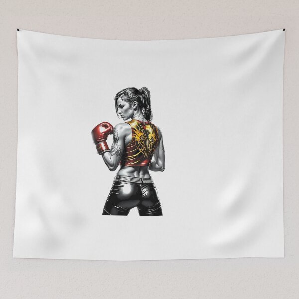 Item preview, Beautiful woman, boxer, fun design boxing gloves designed and sold by Dan9010.