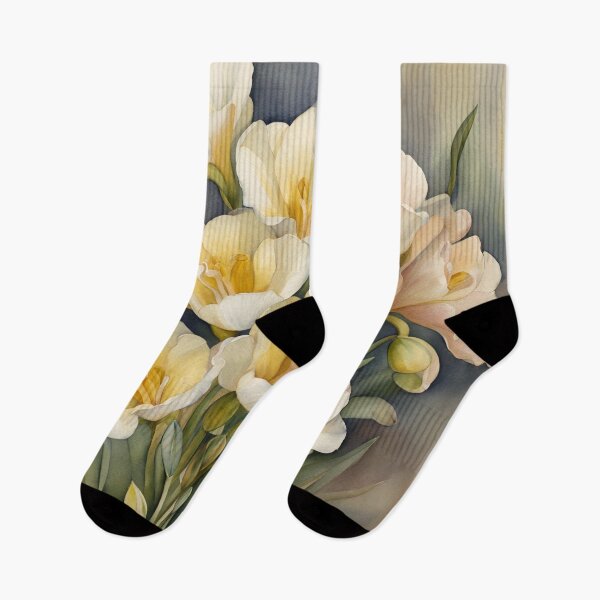 Item preview, Freesias Vintage Watercolour designed and sold by SerenebySL.