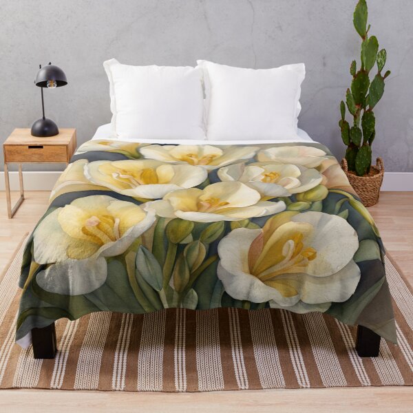Item preview, Freesias Vintage Watercolour designed and sold by SerenebySL.