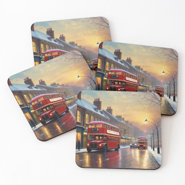 Item preview, Snowy Charm on a London Street designed and sold by BlareBlare.