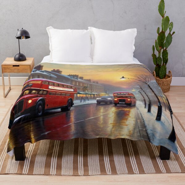Item preview, Snowy Charm on a London Street designed and sold by BlareBlare.