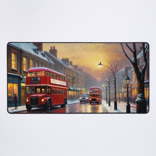 Item preview, Snowy Charm on a London Street designed and sold by BlareBlare.