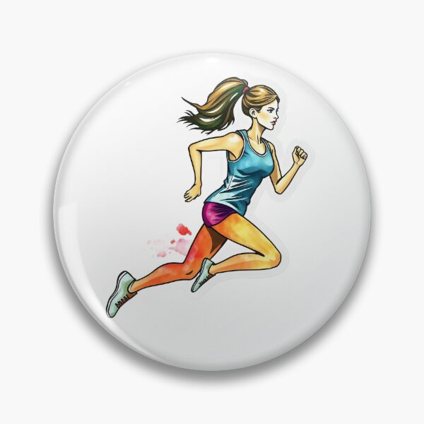Item preview, Dynamic Female Runner Illustration designed and sold by Mido-artister.