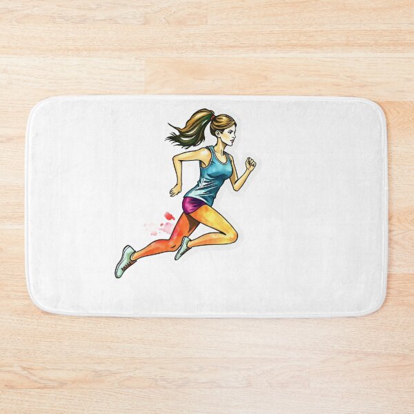 Item preview, Dynamic Female Runner Illustration designed and sold by Mido-artister.