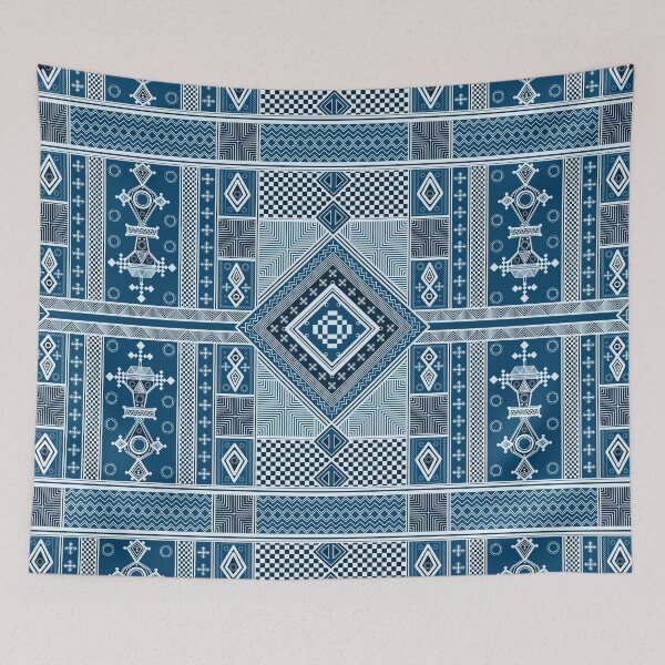 Item preview, African Geometrical Blue Mali Pattern designed and sold by FreiherrPK.