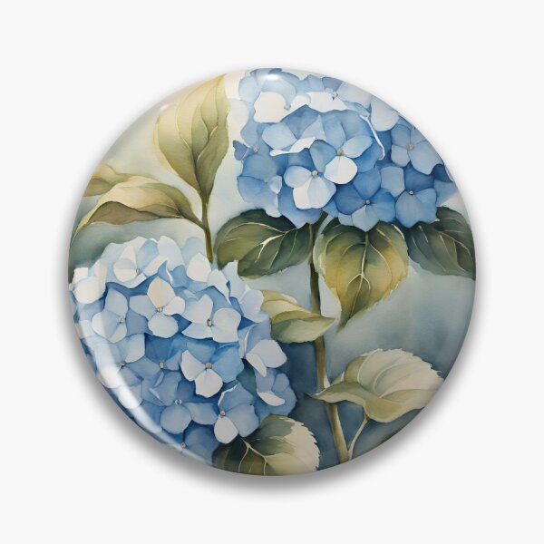 Item preview, Blue Hydrangea watercolour blue background designed and sold by SerenebySL.
