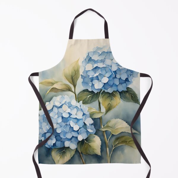 Item preview, Blue Hydrangea watercolour blue background designed and sold by SerenebySL.