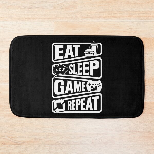 Item preview, Eat Sleep Game Repeat - Funny Gaming Design designed and sold by Kubala Designs.