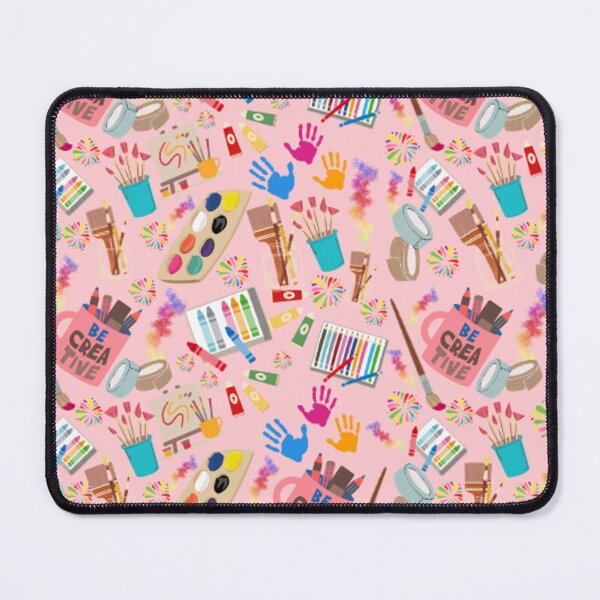 Item preview, funny girly pink Creative Art Supplies Pattern gift for artist designers | Watercolor Artist Design designed and sold by DesignYourWaystore.