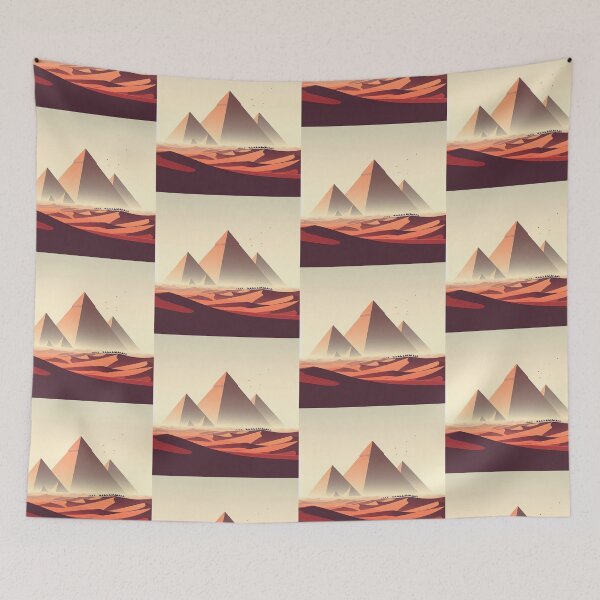 Item preview, Pyramids of Sudan (Meroë) Minimalism Art Style designed and sold by artofuniverse.