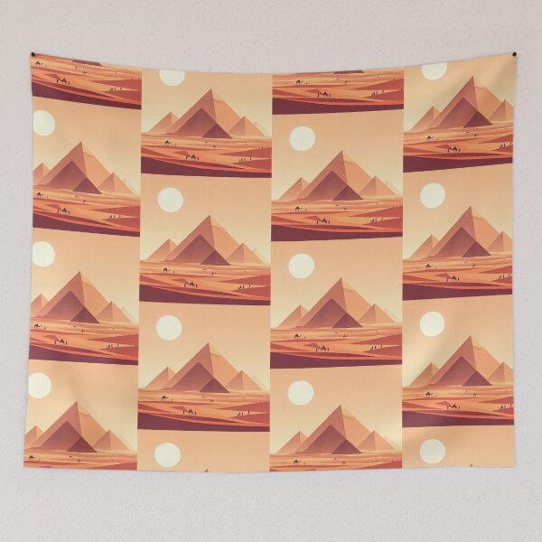 Item preview, Pyramids of Sudan (Meroë) Minimalism Art Style designed and sold by artofuniverse.