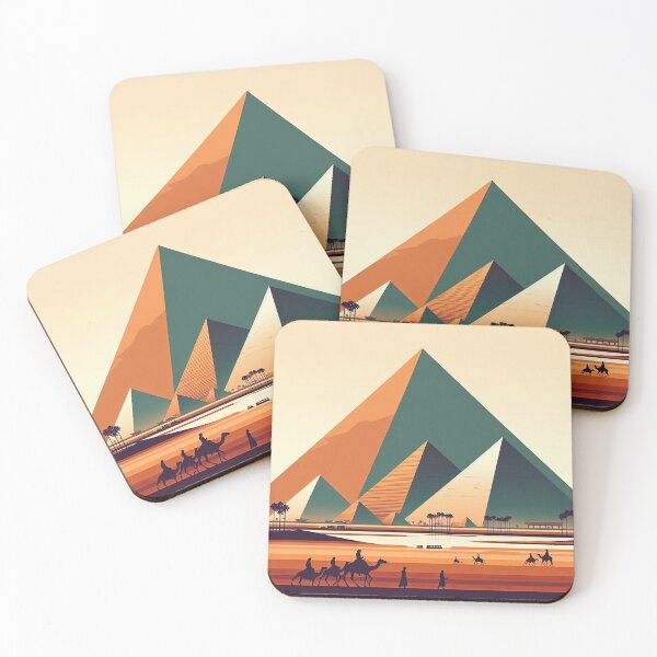 Item preview, Pyramids of Sudan (Meroë) Minimalism Art Style designed and sold by artofuniverse.