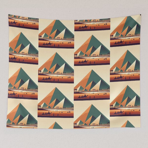 Item preview, Pyramids of Sudan (Meroë) Minimalism Art Style designed and sold by artofuniverse.