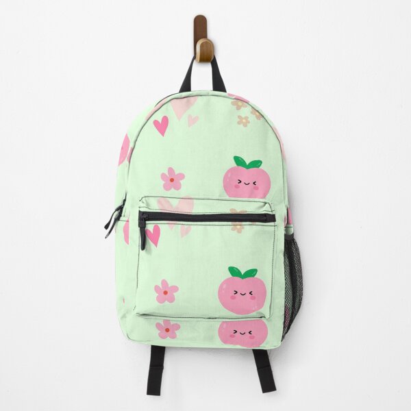 Item preview, cute peach pink heart in green designed and sold by HoneyBlizz.