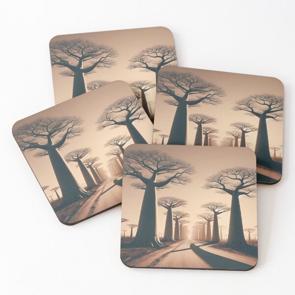 Item preview, Avenue of the Baobabs Minimalism Art Style designed and sold by artofuniverse.