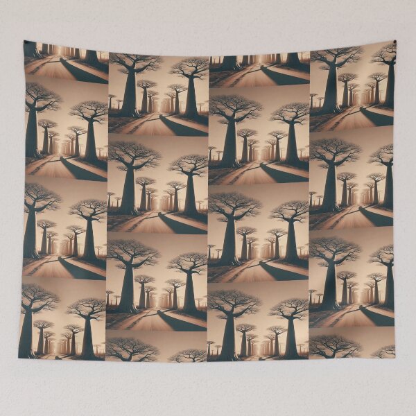 Item preview, Avenue of the Baobabs Minimalism Art Style designed and sold by artofuniverse.