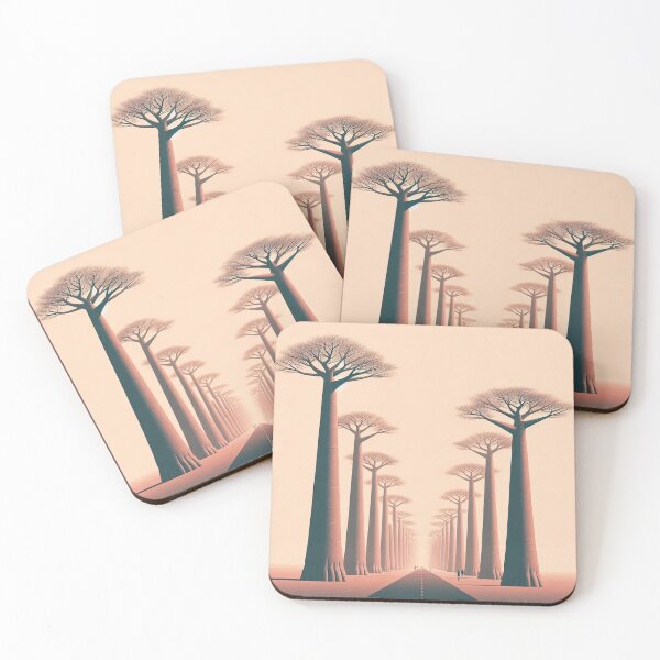 Item preview, Avenue of the Baobabs Minimalism Art Style designed and sold by artofuniverse.