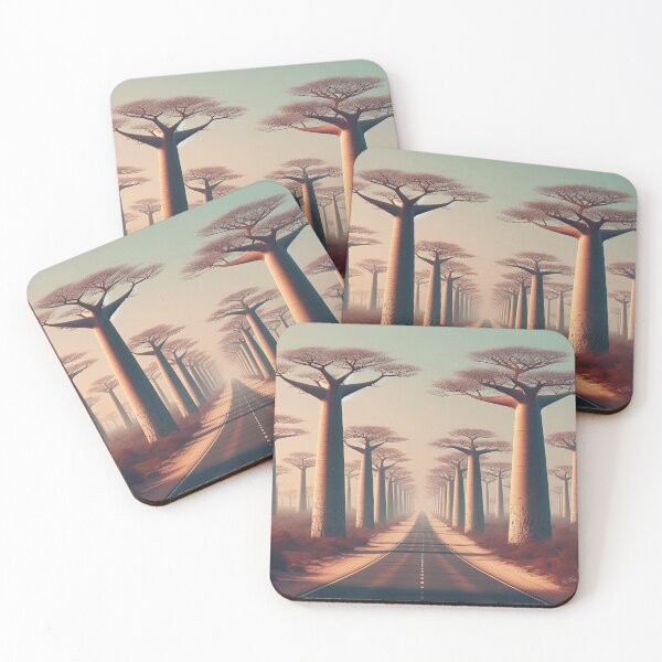 Item preview, Avenue of the Baobabs Minimalism Art Style designed and sold by artofuniverse.