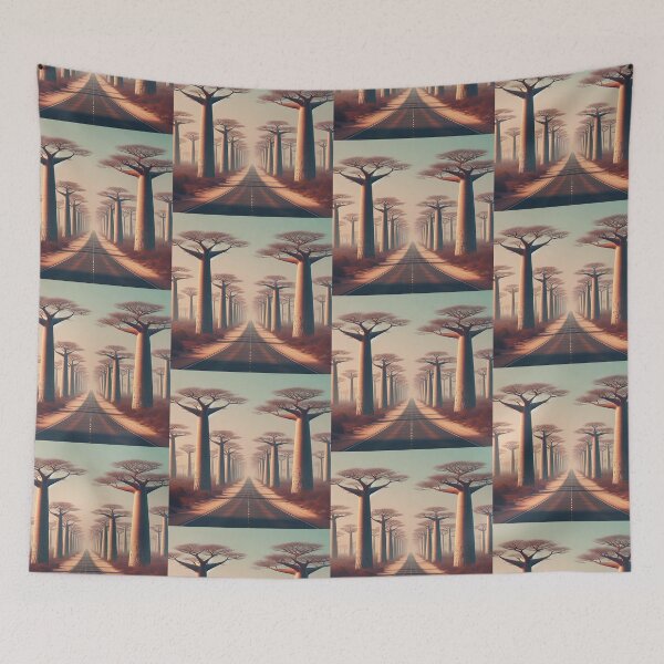 Item preview, Avenue of the Baobabs Minimalism Art Style designed and sold by artofuniverse.