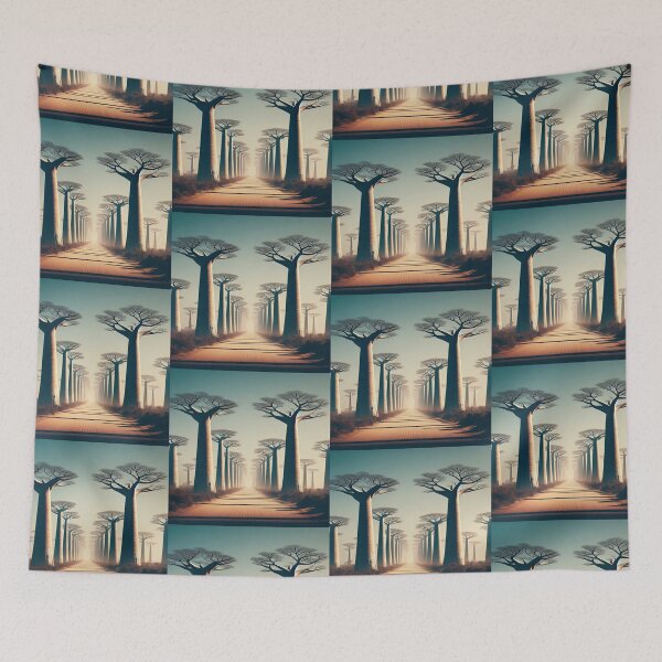 Item preview, Avenue of the Baobabs Minimalism Art Style designed and sold by artofuniverse.