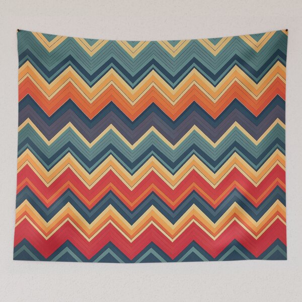 Item preview, A bold and rhythmic zigzag pattern vibrant. designed and sold by HEMRO.