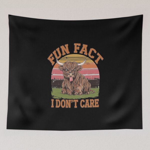 Item preview, Fun Highland Cow Design - Fun Fact I Don’t Care designed and sold by love3617.