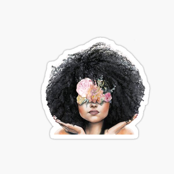 Fro and Flowers Sticker