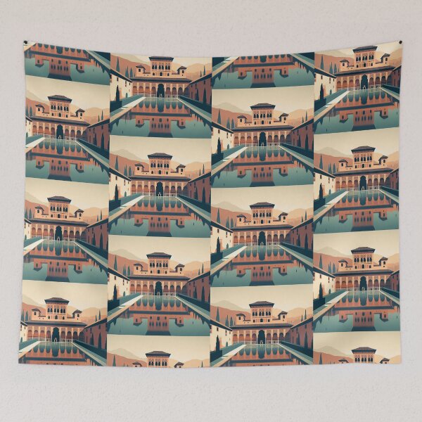 Item preview, Alhambra Palace Minimalism Art Style designed and sold by artofuniverse.