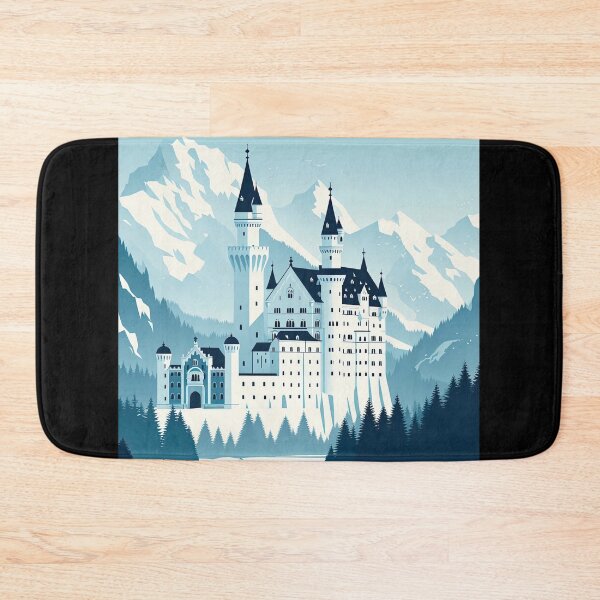 Item preview, Neuschwanstein Castle Minimalism Art Style designed and sold by artofuniverse.