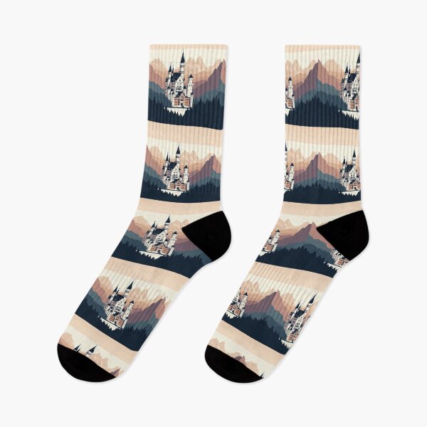 Item preview, Neuschwanstein Castle Minimalism Art Style designed and sold by artofuniverse.